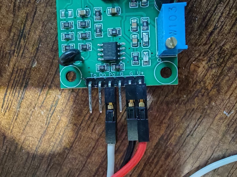 Full wiring overview — ESP32 connected to the pH sensor board and OLED display