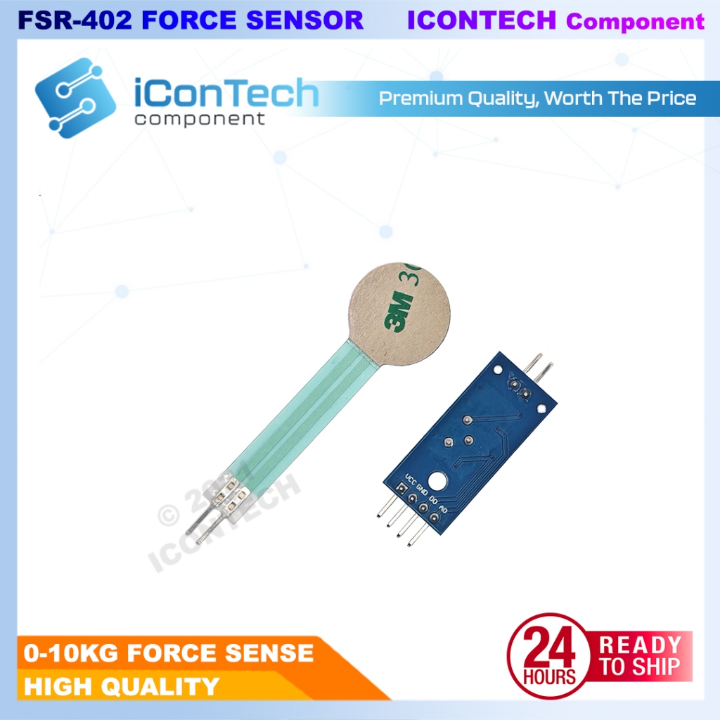 FSR402 Force Sensor 15mm Active Area | Round Pressure Sensor | Analog Force Sensitive Resistor for Arduino 3
