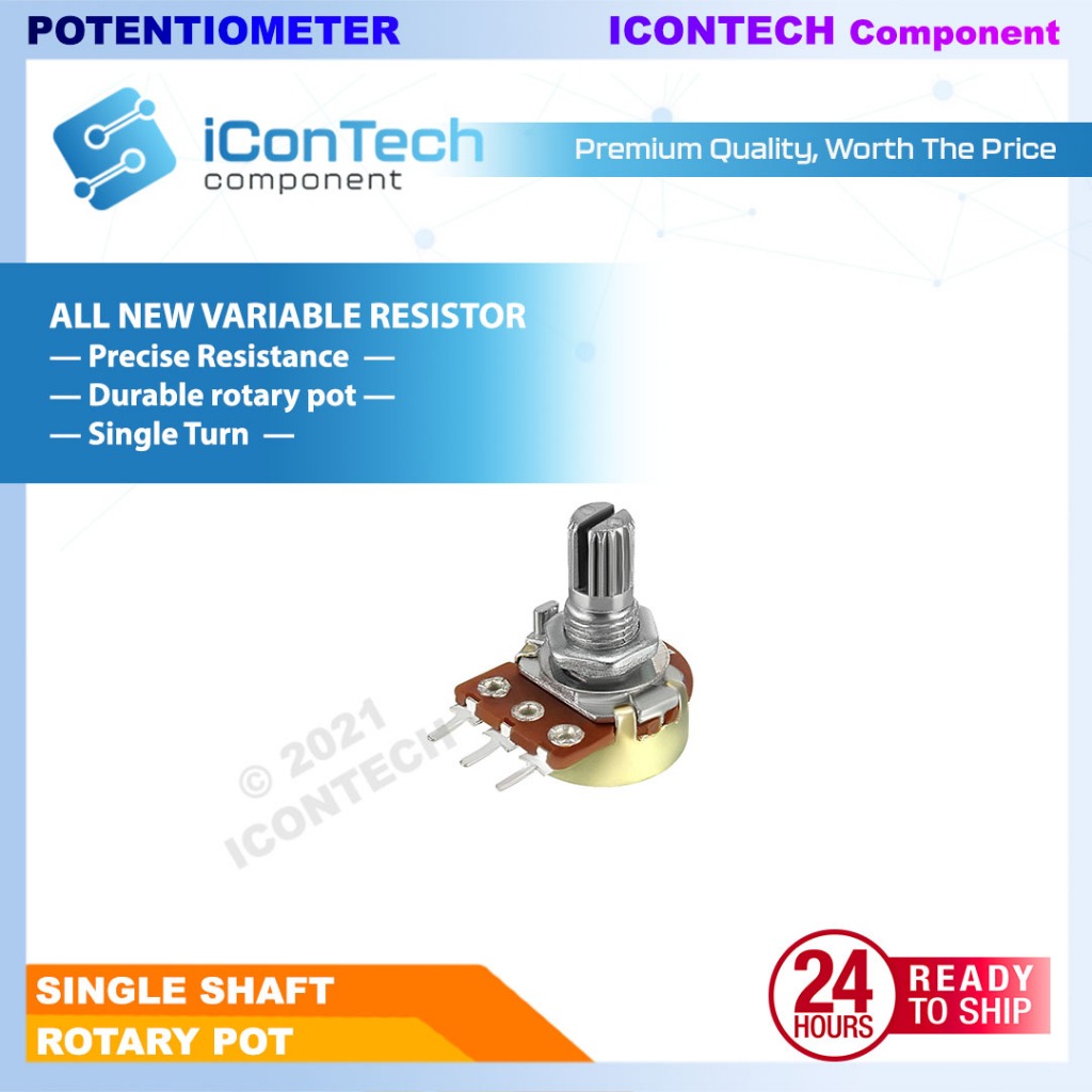 Potentiometer Variable Resistor 1k 5k 10k 100k Ohm WH148 Single Shaft Potentiometer