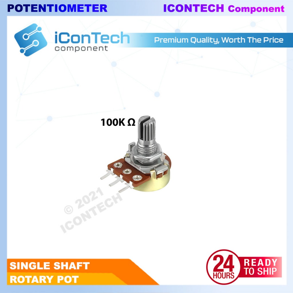 Potentiometer Variable Resistor 1k 5k 10k 100k Ohm WH148 Single Shaft Potentiometer 8