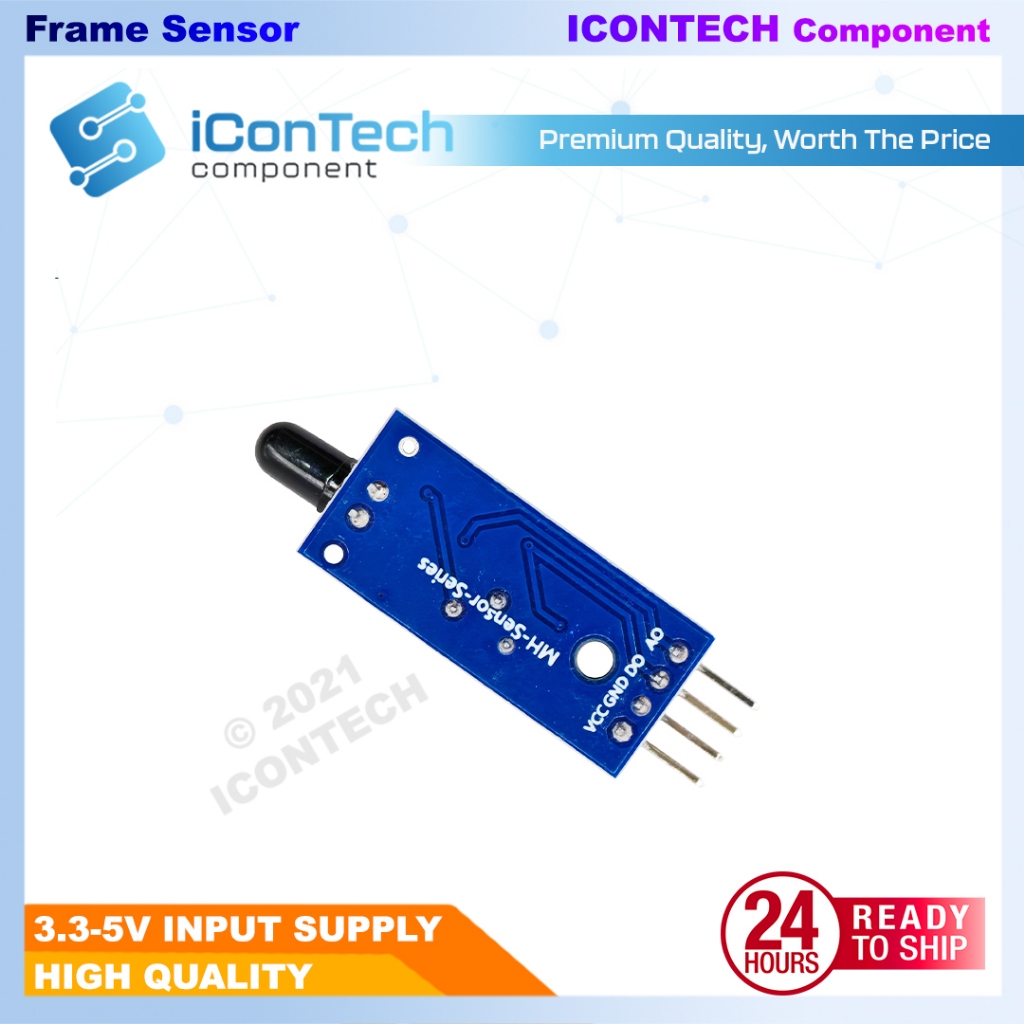 4-Pin IR Flame Fire Detection Sensor Module LM393 for Arduino / ESP32 / Raspberry Pi 4