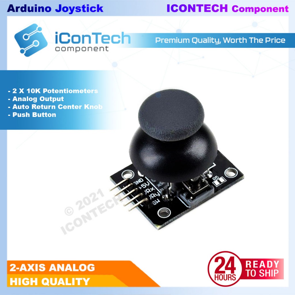 Arduino Joystick Button Switch 2 ADC Channel Dual-axis XY Joystick Module KY-023