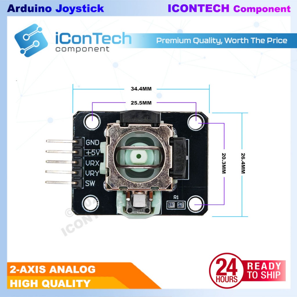 Arduino Joystick Button Switch 2 ADC Channel Dual-axis XY Joystick Module KY-023 2