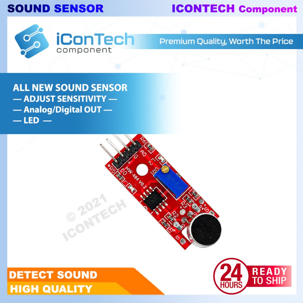 Sound Sensor Module KY-037 HW-484 Analog + Digital Output | Adjustable Sensitivity DIY Electronics 3