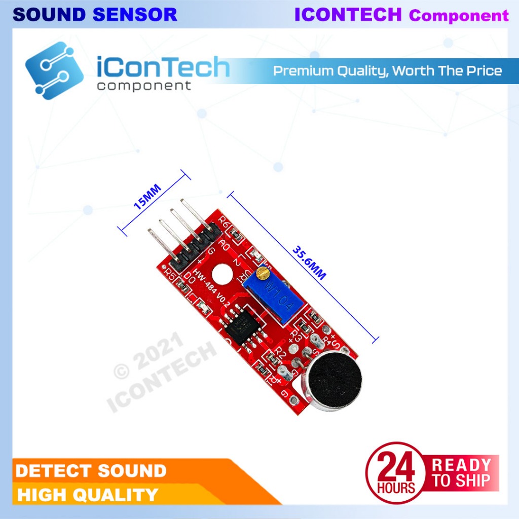 Sound Sensor Module KY-037 HW-484 Analog + Digital Output | Adjustable Sensitivity DIY Electronics 4