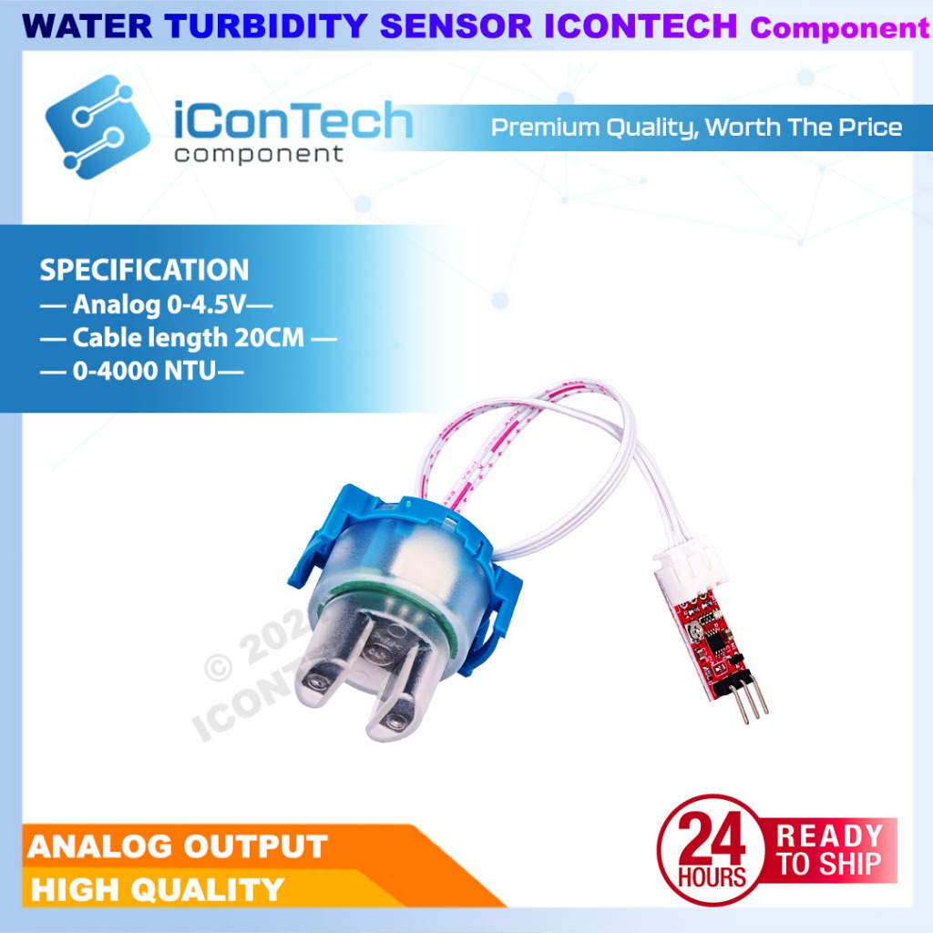 Water Turbidity Sensor Module Analog Output Water Quality Detector Arduino ESP32 DIY Project TS-300B Module