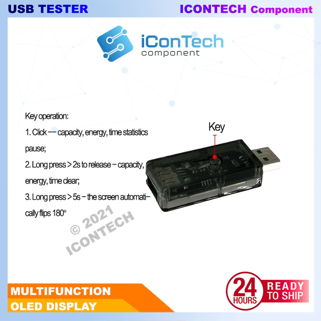 5A USB color display tester manual ZK-UT USB Tester 5V USB Multi-function Meter LCD Voltmeter Ammeter 4