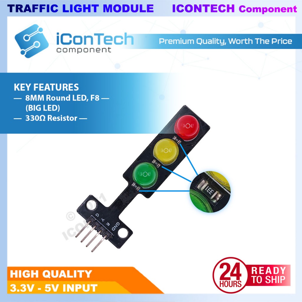 Traffic Light Module Arduino Use 5MM LED 5V