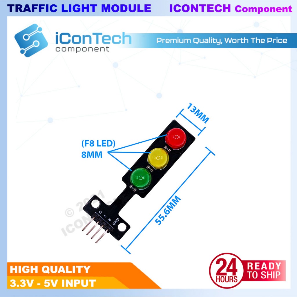 Traffic Light Module Arduino Use 5MM LED 5V 4