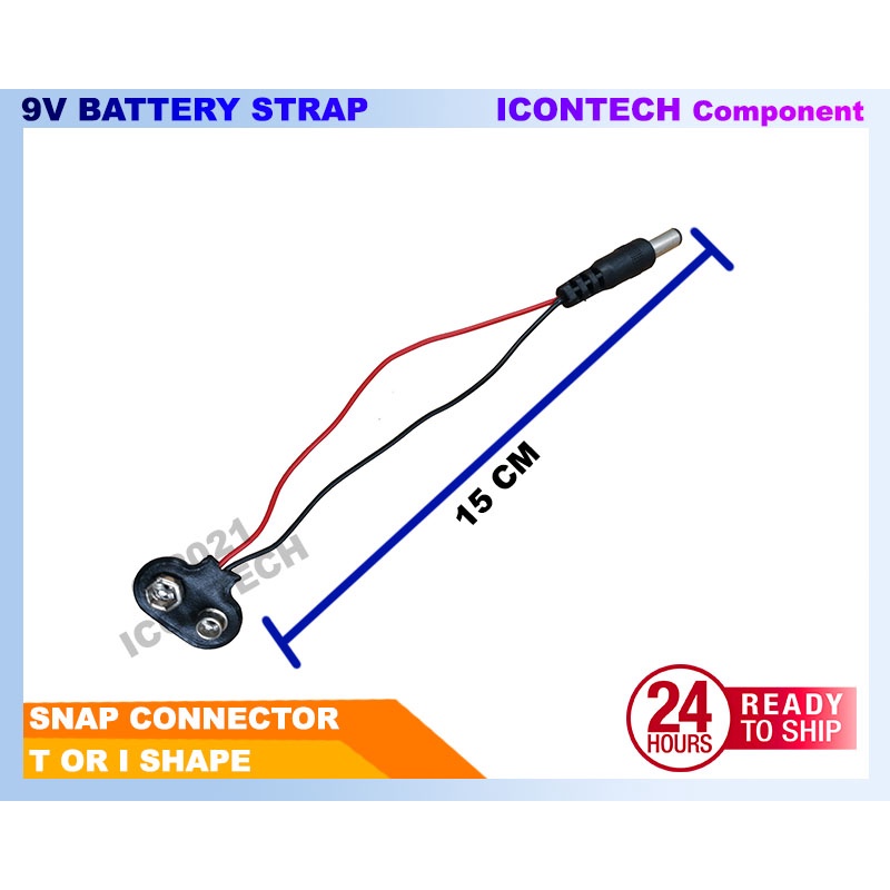 9V Battery Strap Connector 9V Battery Holder Plug T share L share wire connector DC  2.1 5.5 Suitable for Arduino 3