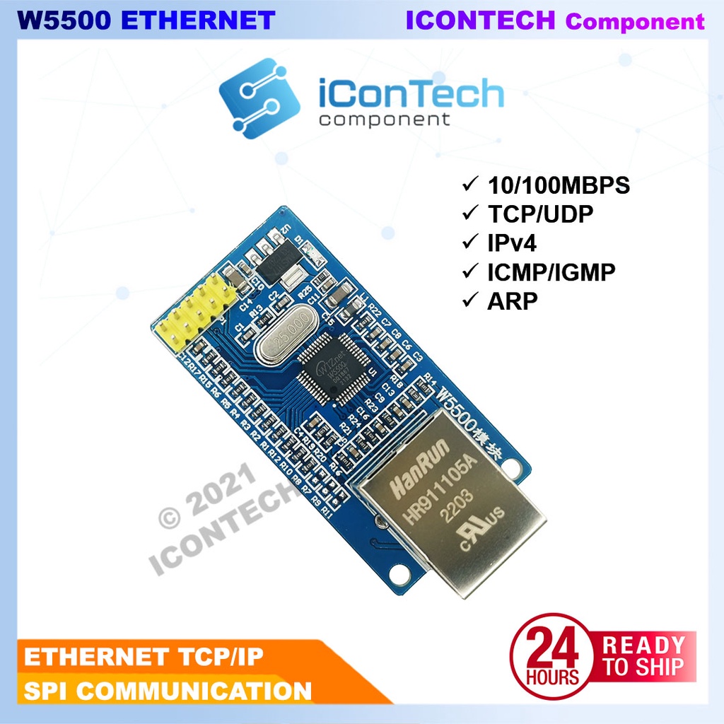 W5500 Module TCP/IP Protocol Ethernet Development Use SPI communication