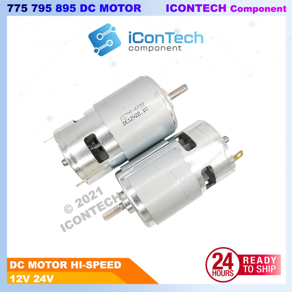 DC Motor 775 795 895 High Torque High Speed 12V DC Motor 24V DC Motor Arduino Motor High Quality 775 Bracket