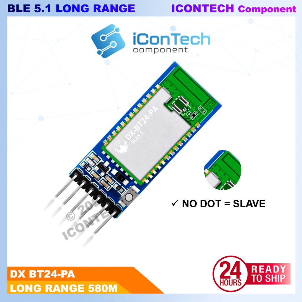 DX BT24 V4.0 Bluetooth Low Energy BLE5.1 Module UART Communication ICONTECH 2