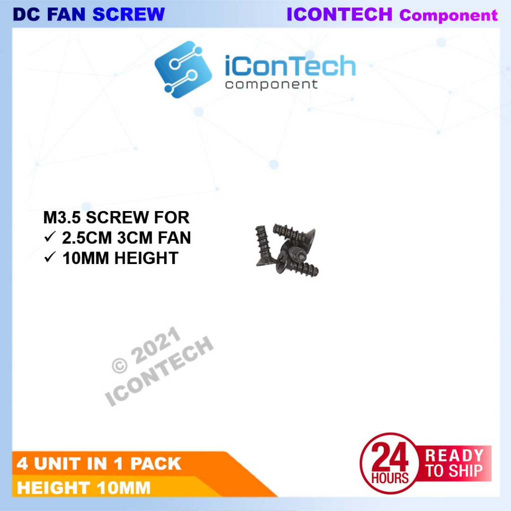 DC FAN SCREW FLAT HEAD SCREW SELF TAPPING SCREW FOR PC FAN 2