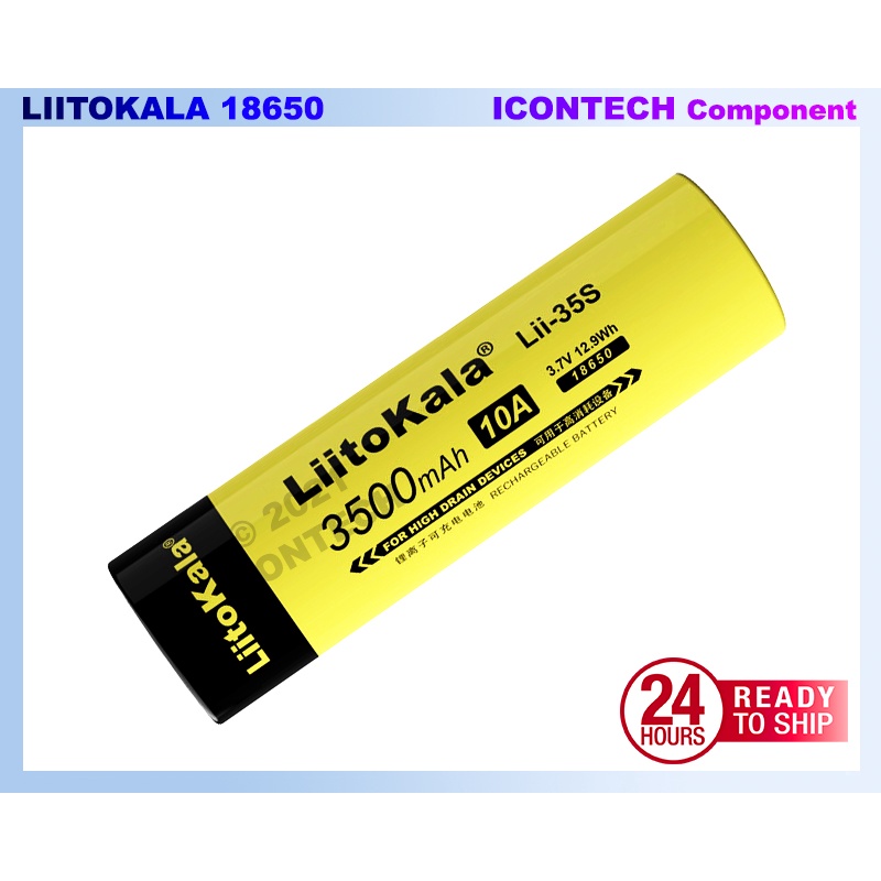 18650 Lithium Battery LIITOKALA 18650 RECHARGEABLE Battery 3500mAH 2