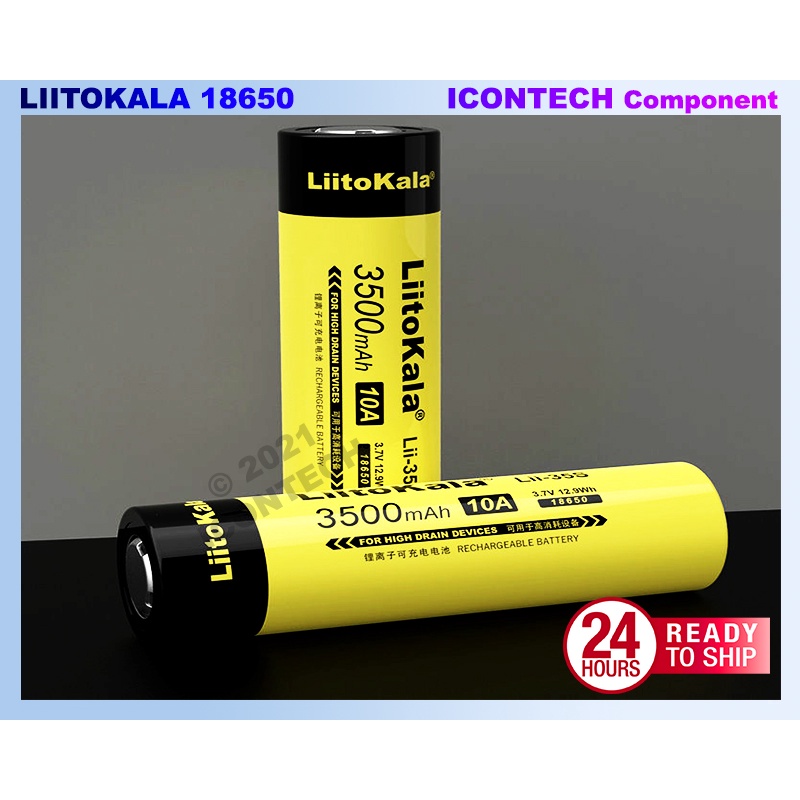 18650 Lithium Battery LIITOKALA 18650 RECHARGEABLE Battery 3500mAH 3