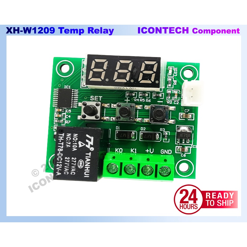 XH-W1209 Digital Display Temperature 12V Relay Control Module XH W1209 2
