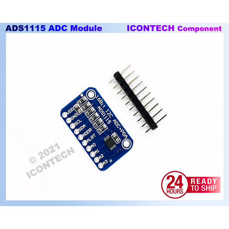 ADS1115 16-Bit ADC - 4 Channel with Programmable Gain Amplifier