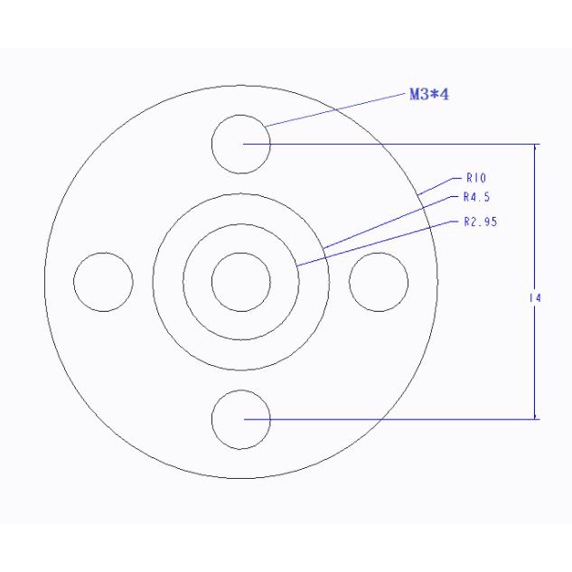 25T Pinion Round Type M3 Hole Servo Horn Servo Pinion Round Type Metal 7