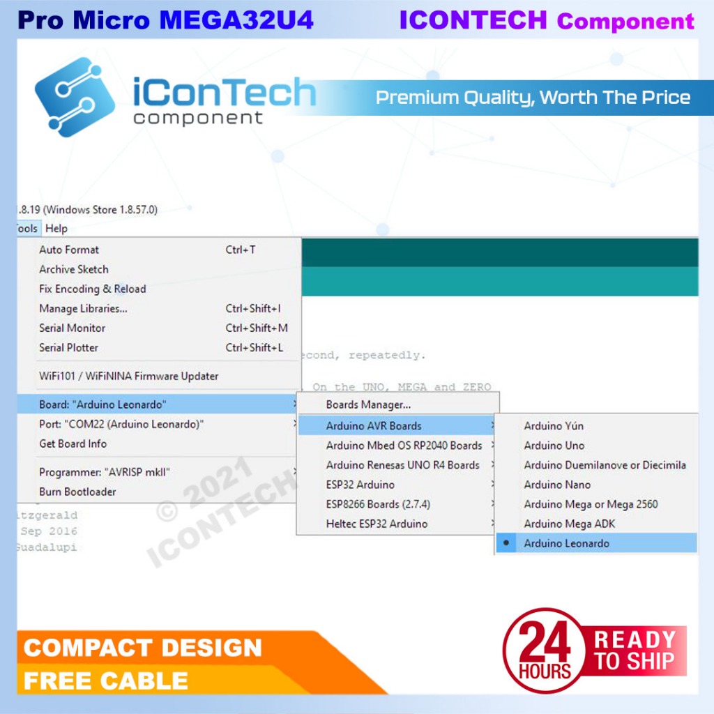 [FREE CABLE] ProMicro Arduino Compatible Controller Board ATmega32U4 Arduino Leonardo Pro Micro 6