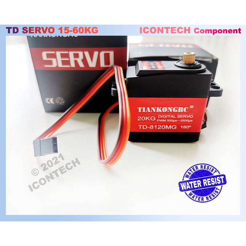 Digital Servo Motor High Torque Metal 7.4V WATER Resist 15KG 20KG 25KG 30KG 35KG 60KG RC Servo Motor Project Servo Motor 4