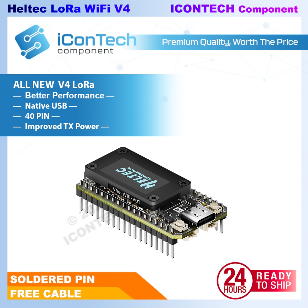LORA ESP32 Heltec Module WiFi LoRa 32(V4) , ESP32S3 + SX1262 [FREE CABLE]  LoRa Heltec V3