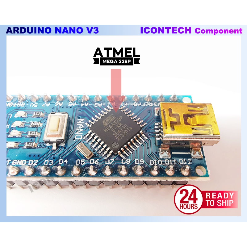 Arduino Nano Compatible V3.0 ATmega328P with Header CH340G 3