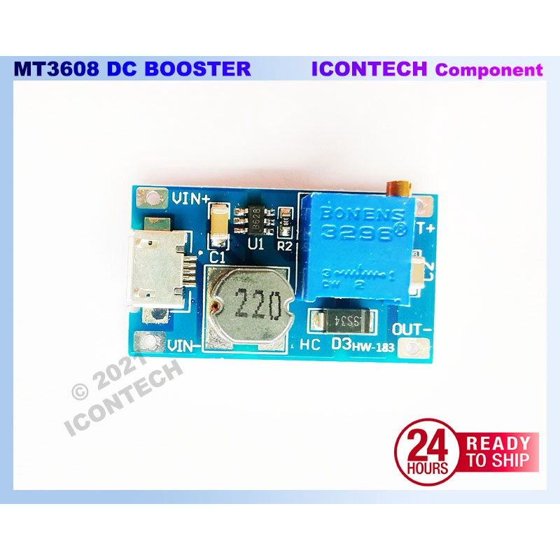 MT3608 DC-DC boost converter 2A BOOST Step up adjustable DC-DC switching booster 3