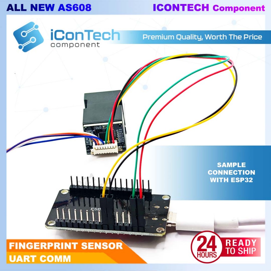 AS608 Fingerprint Reader Sensor Module Optical Finger Print Sensor Free Cable 5