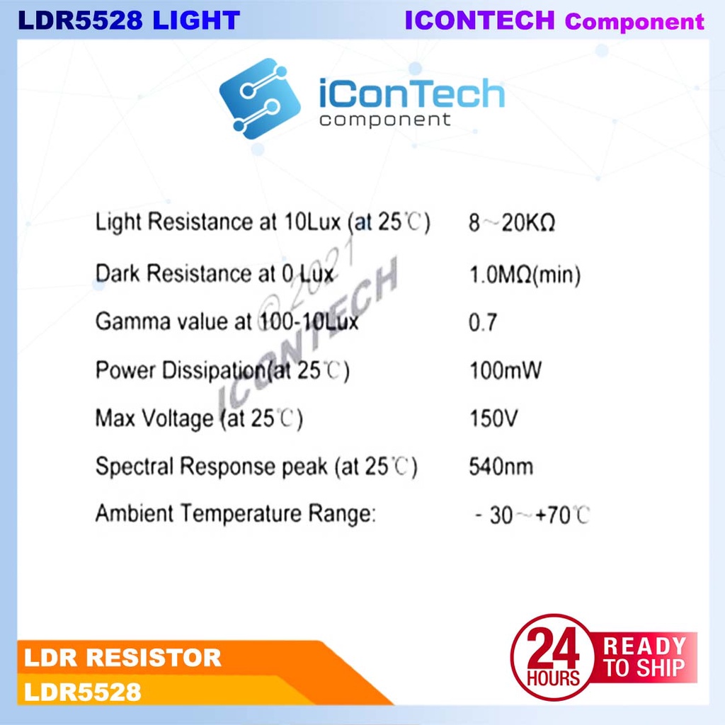 LDR5528 Photoresistor LDR Light Detector Sensor LDR SENSOR 3