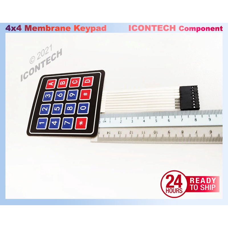 4x4 Keypad Membrane Matrix Keypad Arduino Numbering Keypad 4x4 Buttons 6
