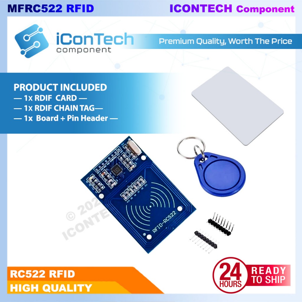 RFID RC522 RC-522 RC 522 MFRC522 13.56MHz IC ID Card Reader Detector Module 3