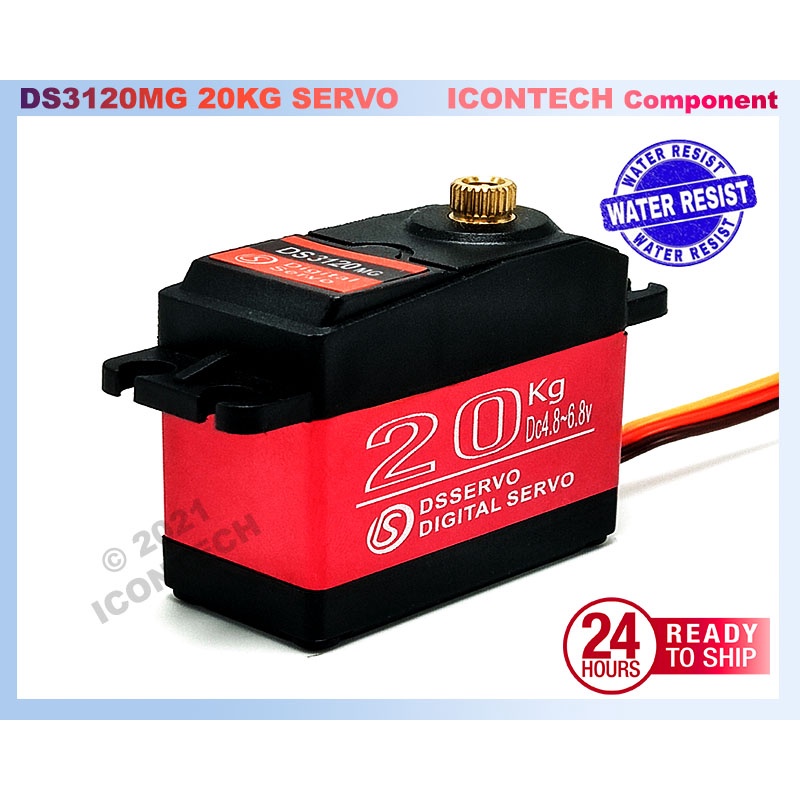 DSSERVO Servo Motor 20KG DS3218MG ORIGINAL DSSERVO 20KG High Torque Water Resist DS3120 DS3128 2