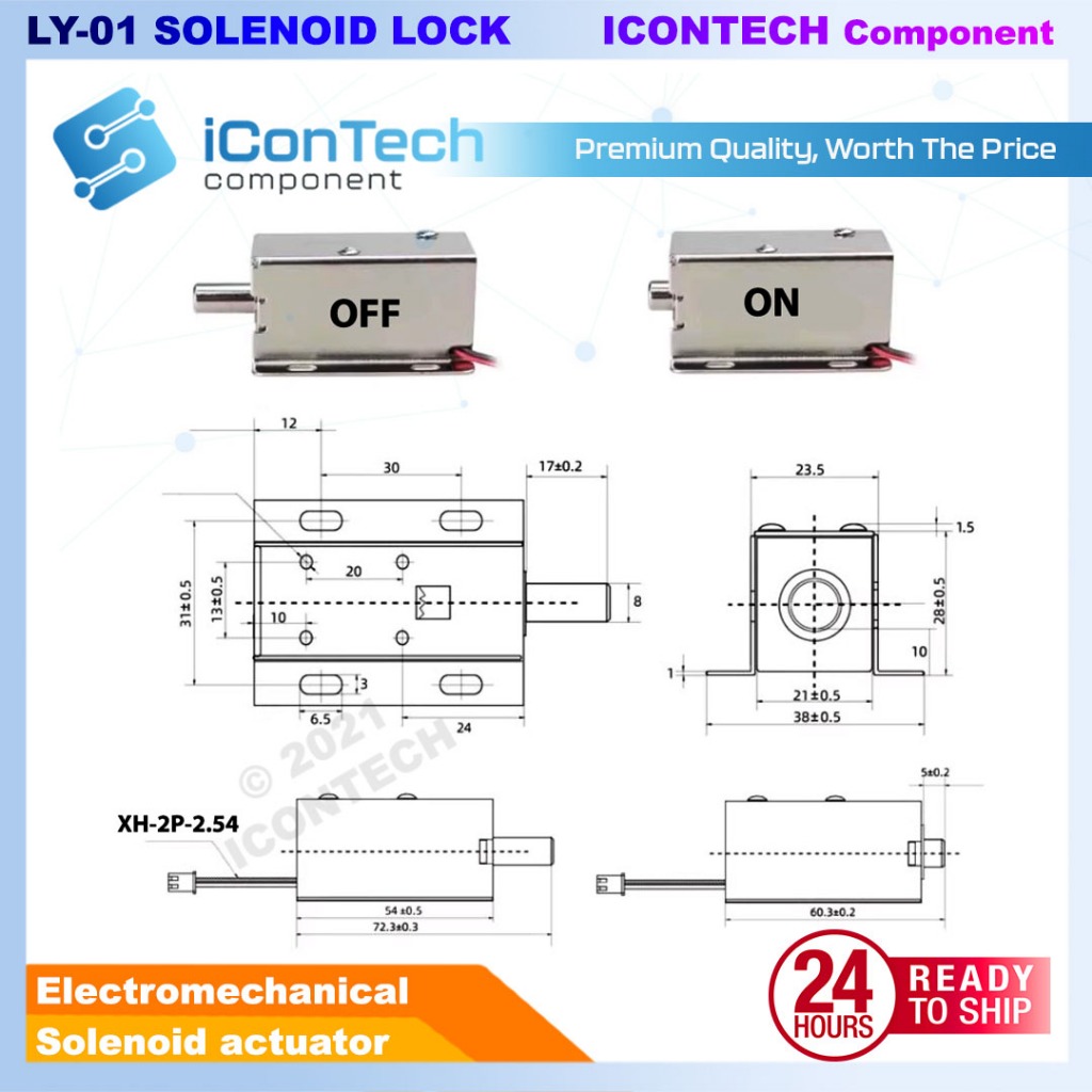 Electrical Door Lock Electrical Solenoid Valve 12V LY-03 LY-01 Electromagnetic Lock 12V 700mA DC 3