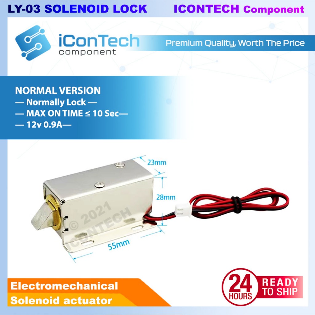 Electrical Door Lock Electrical Solenoid Valve 12V LY-03 LY-01 Electromagnetic Lock 12V 700mA DC 7