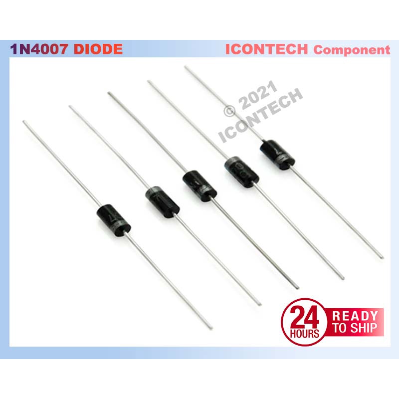 1N4007 Diode 1A/1200V Through Hole DO-41 1n4007 Rectifier Diode 5 PCS 2