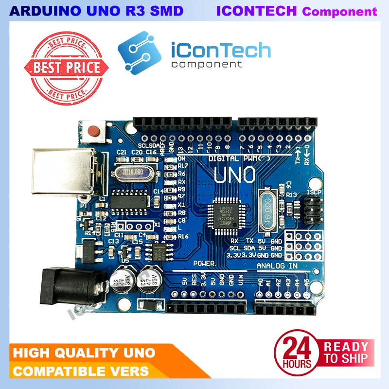 Arduino Compatible UNO R3 Microcontroller uno r3 smd uno ICONTECH