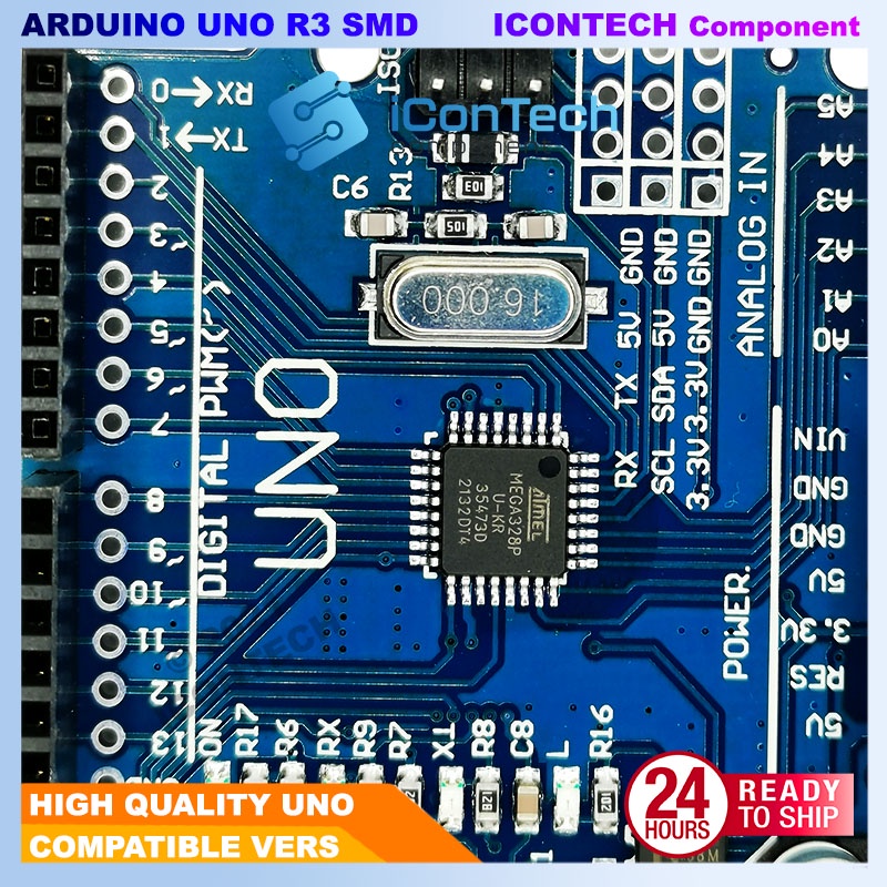 Arduino Compatible UNO R3 Microcontroller uno r3 smd uno ICONTECH 4