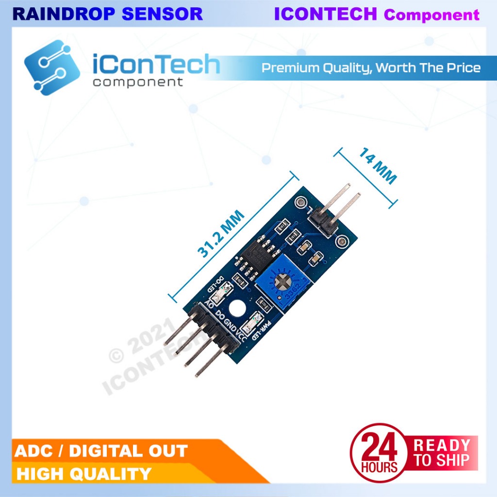 Raindrop Sensor Module Rain Detection Sensor Module [FREE CABLE] 3