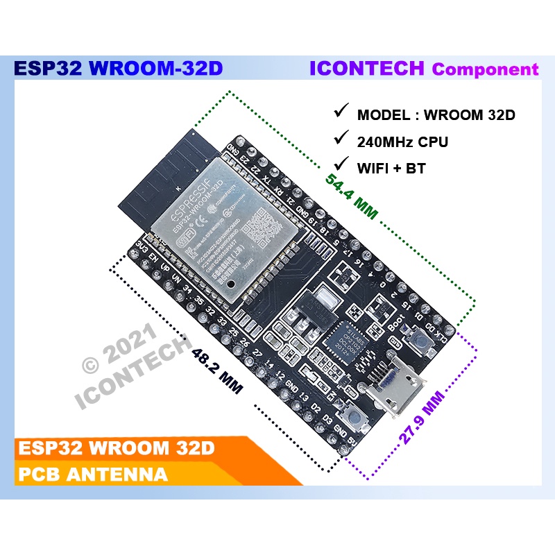 ESP32 WIFI Bluetooth Module 38 PIN ESP32 WROOM 32U ESP32 WROVER ESP32 Devkit C ESP32 WROOM 32D 2