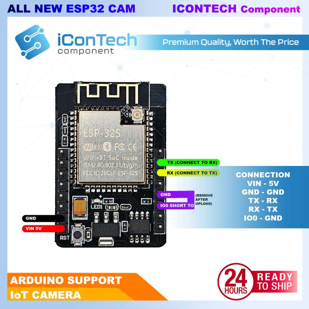 ESP32-CAM WiFi + Bluetooth Camera Module ESP Cam ESP32 Cam ESPCAM 4