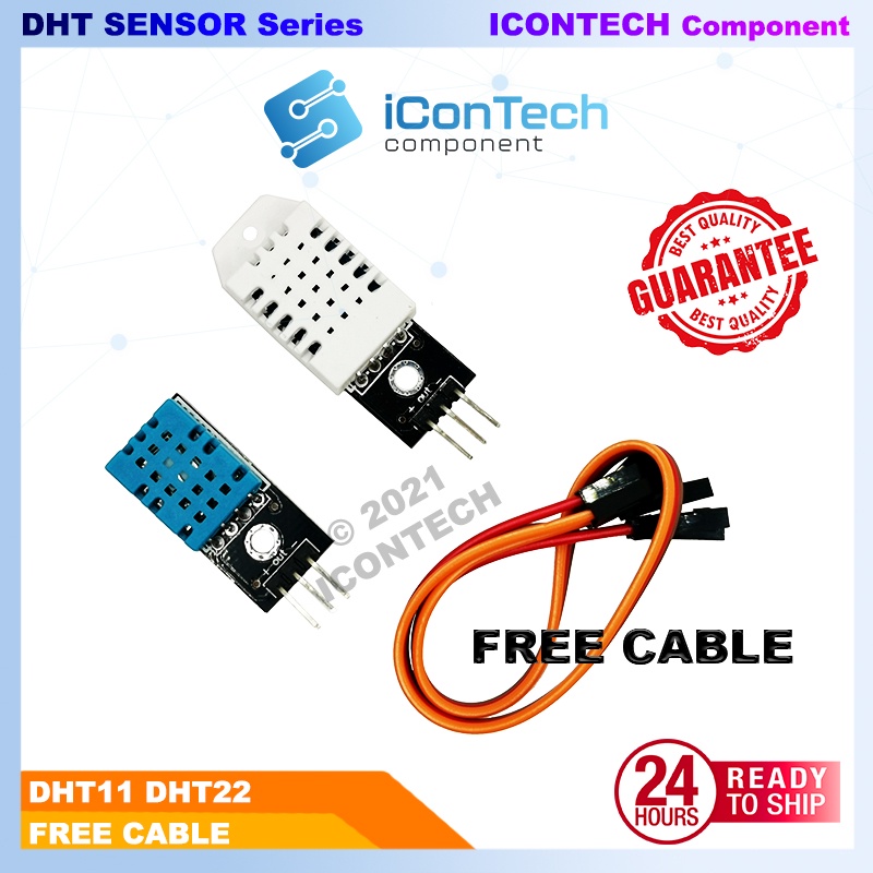 DHT11 DHT22 Temperature & Humidity Sensor Humidity Sensor Arduino ESP32 IoT Free Cable