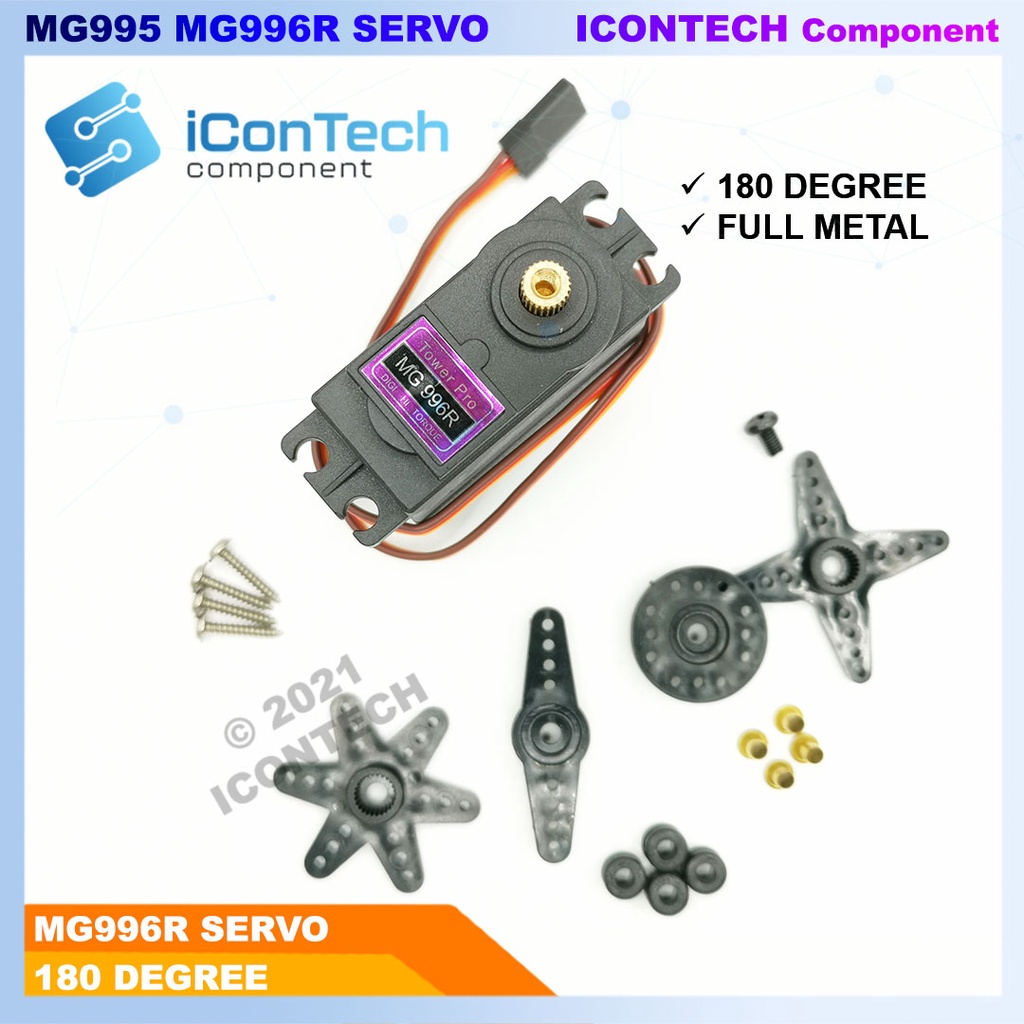 MG996R High Torque Metal Gear Dual Ball Bearing Servo Motor 996R MG995 Servo Bracket 2