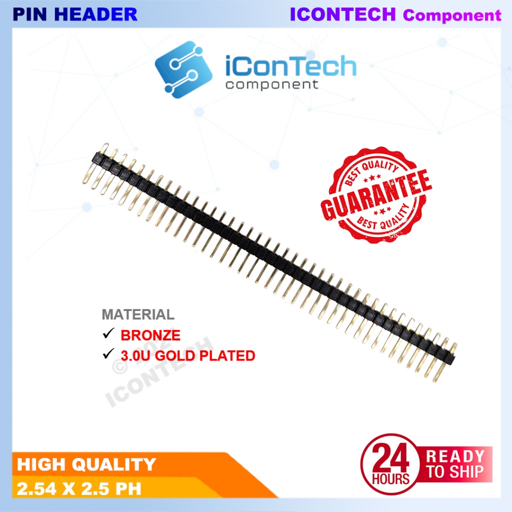 2.54mm Single row pin header 1*40Pin 17mm long single row straight pin single row pin connector FEMALE MALE 3