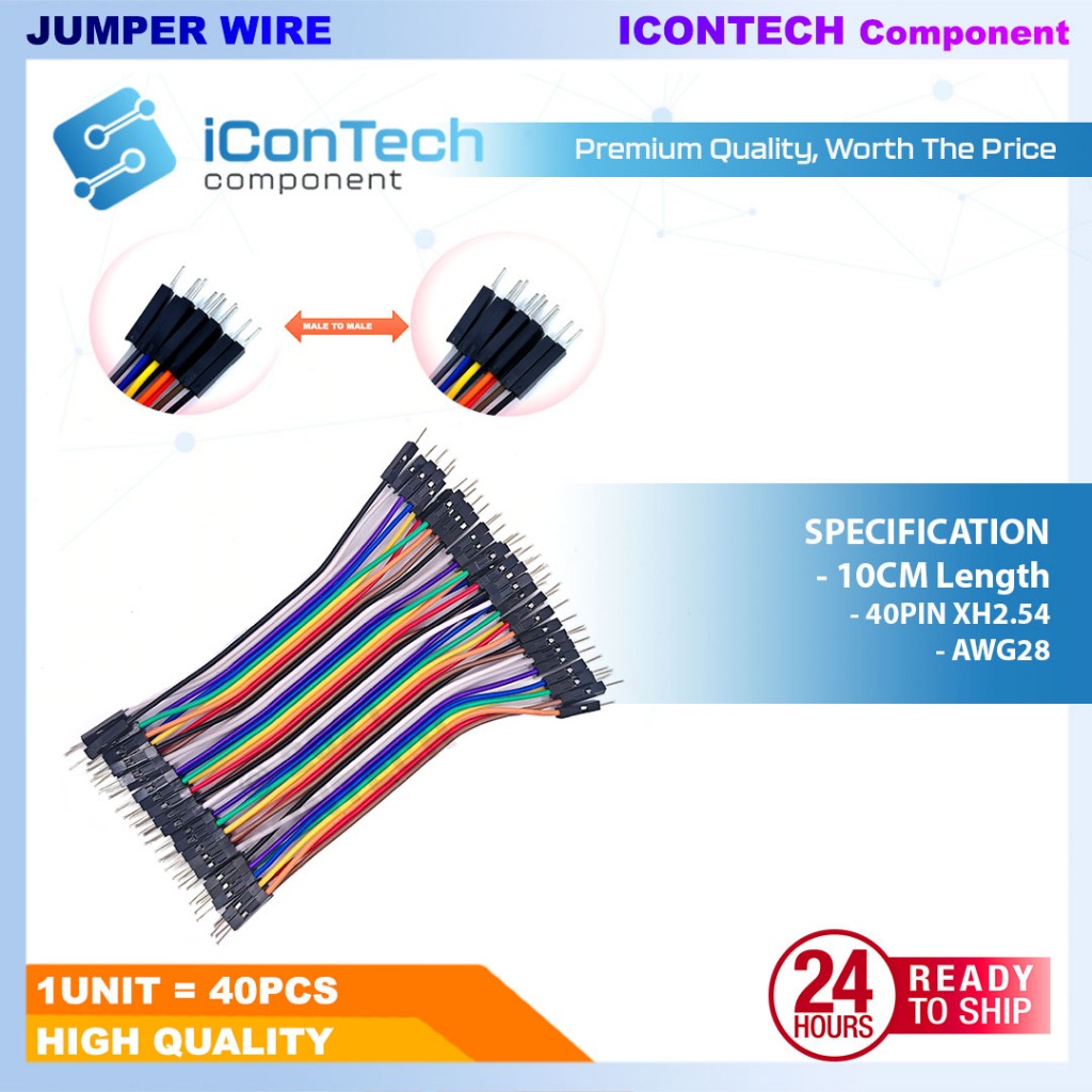 40 Pin Jumper Wire Cable Breadboard Arduino Project Dupont Wire 2