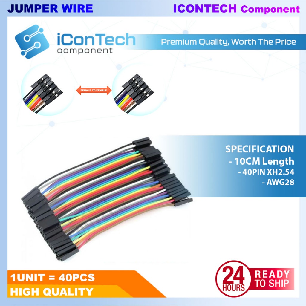40 Pin Jumper Wire Cable Breadboard Arduino Project Dupont Wire 4