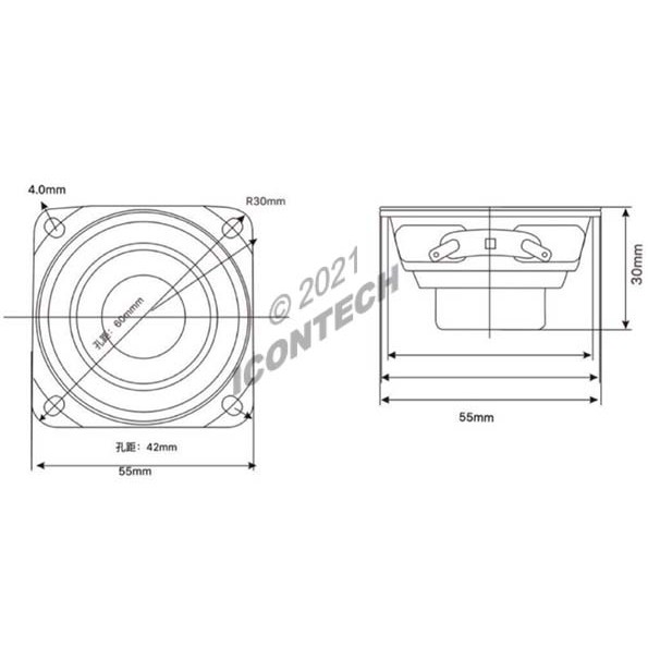 Speaker 4 Ohm 10W HI-FI Full Range Speaker Powerful BASS 7