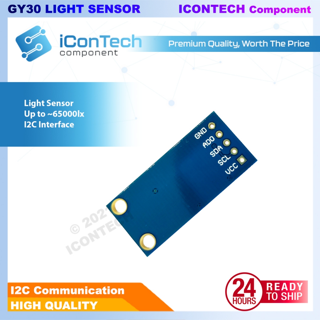 GY30 BH1750 Ambient Light Intensity Sensor Lux Meter I2C Compatible with Arduino ESP32 2