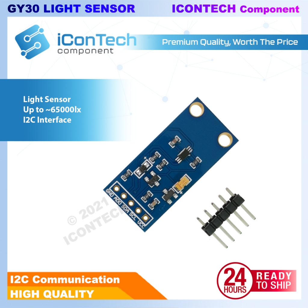 GY30 BH1750 Ambient Light Intensity Sensor Lux Meter I2C Compatible with Arduino ESP32 3