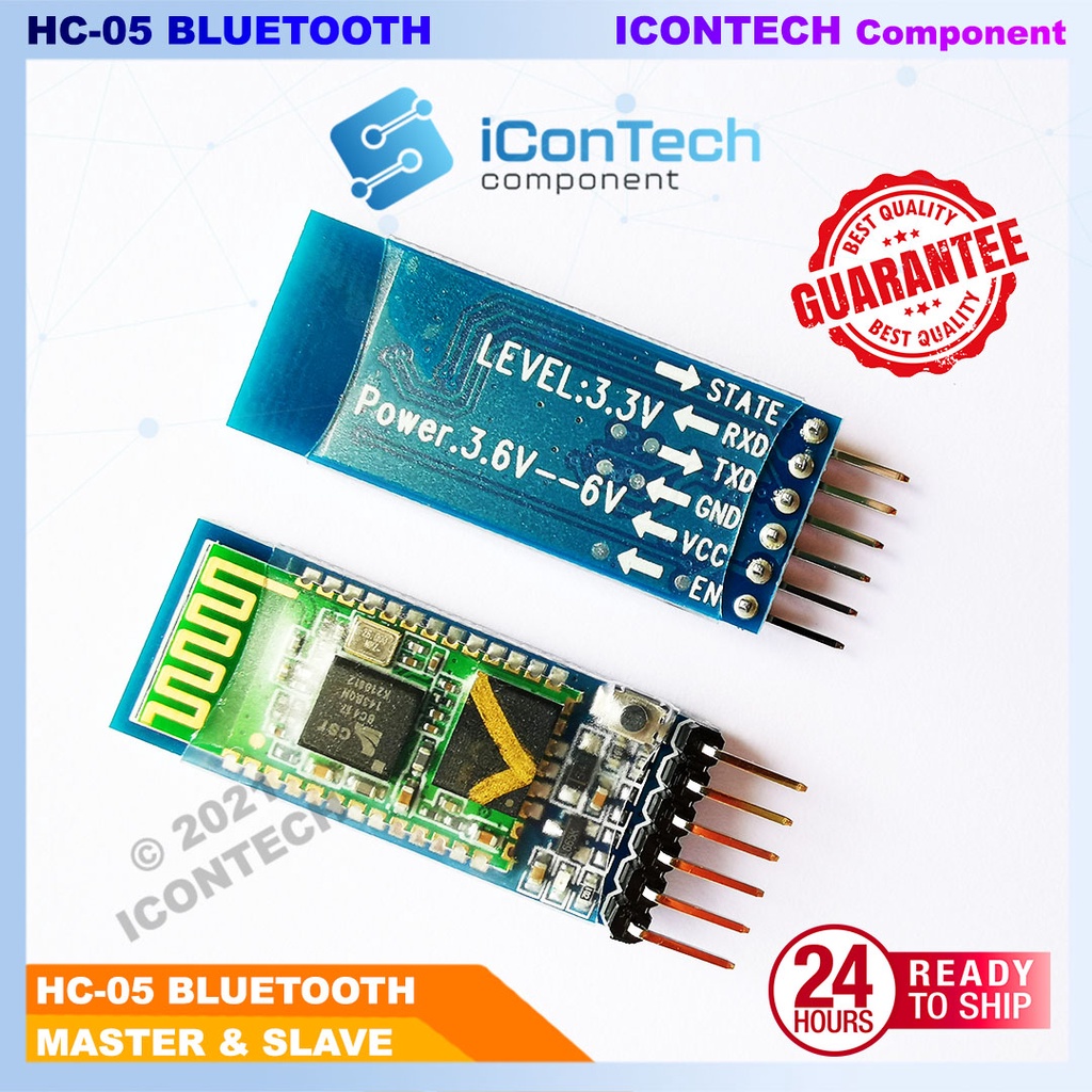 HC-05 Bluetooth Module Master and Slave Mode AT Command Support HC05 HC06 BT06 Bluetooth RF ICONTECH